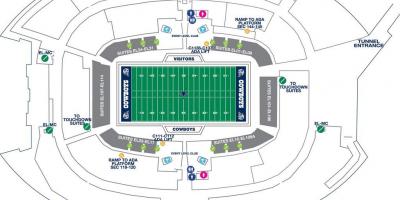 Cowboys estadio de aparcamento mapa