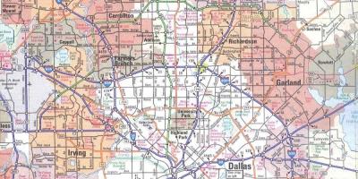 Mapa de Dallas Texas área
