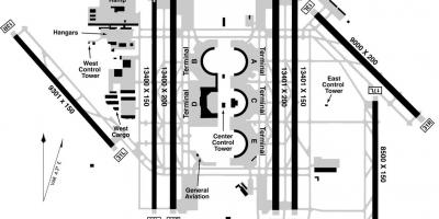 DFW terminal de aeroporto b mapa