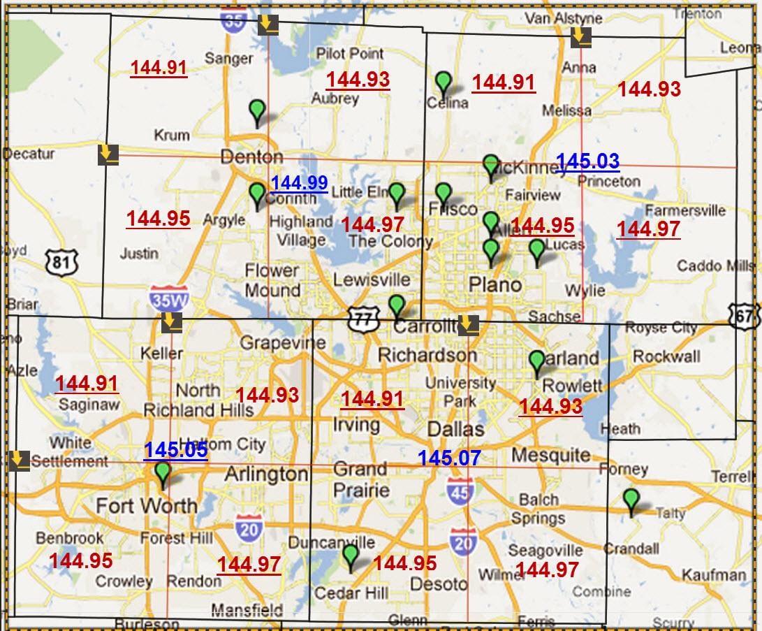 Dallas Texas código postal mapa