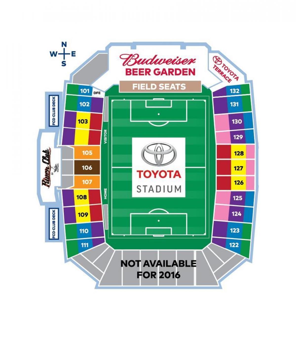mapa de Toyota Estadio Dallas