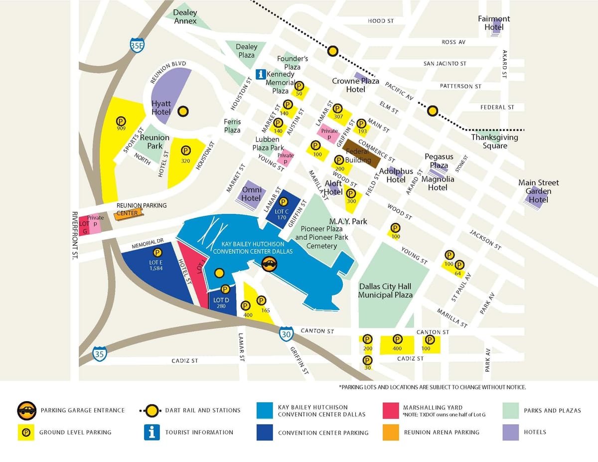 mapa de médicos da cidade Dallas mapa