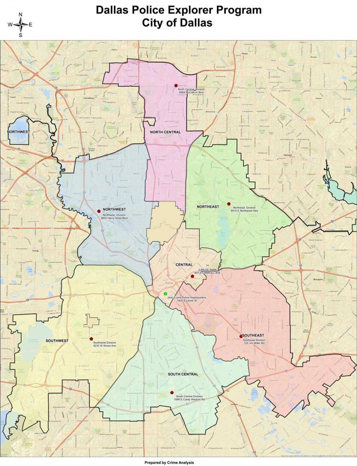 Dallas área mapa