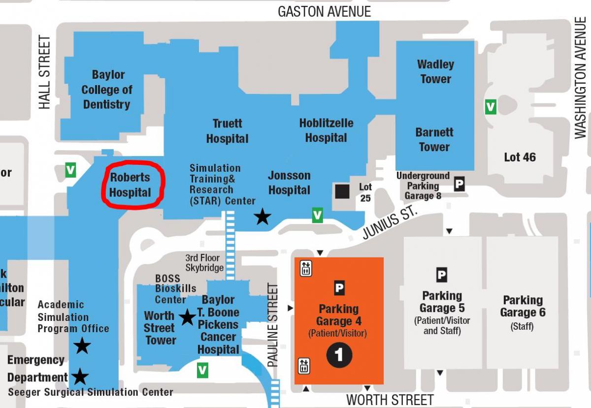 Universidade de Baylor, campus mapa