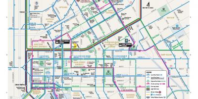 Dallas rutas de autobuses mapa