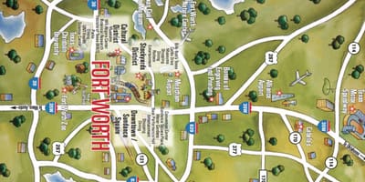 Mapa de Dallas Fort Worth área